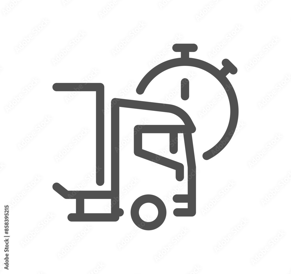 Truck logistics related icon outline and linear vector.
Truck logistics related icon outline and linear vector.