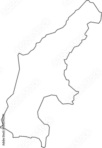 Tableau sur toile dot line drawing of saipan island map.
