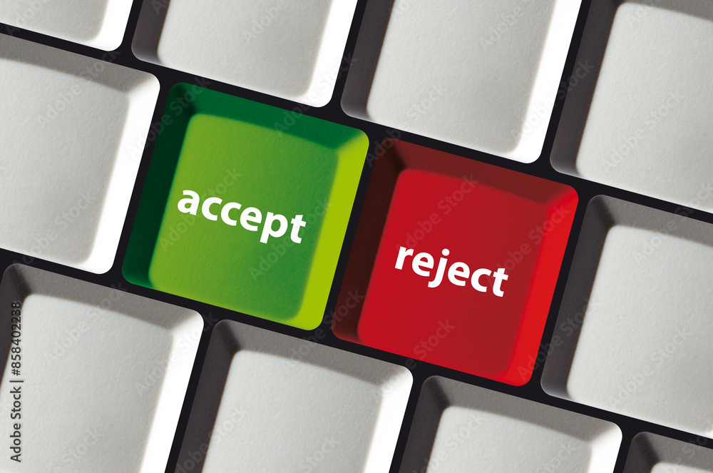 © cirquedesprit - Think about the concept of a keyboard to make decisions on accepting or rejecting choices