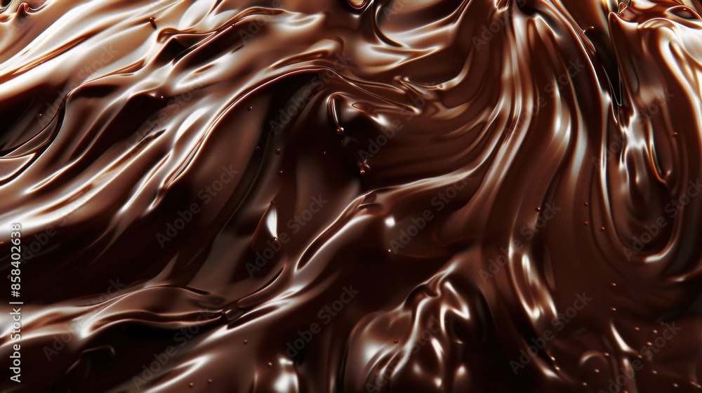 Close up of melted chocolate swirls Close up of melted chocolate swirls