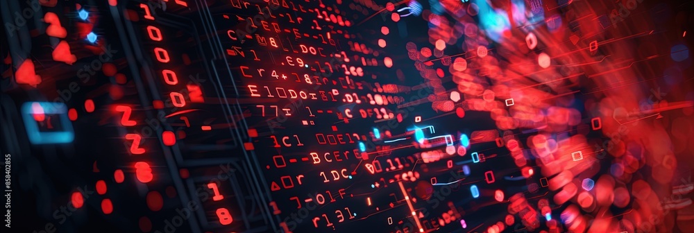 programming and algorithm data science concept with glowing digital data programming and algorithm data science concept with glowing digital data