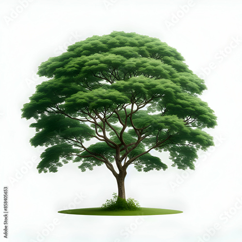 Green tree on a white background.