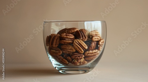 Nutritional Powerhouse: Pecans Rich in Antioxidants and Vitamins in a Bowl photo