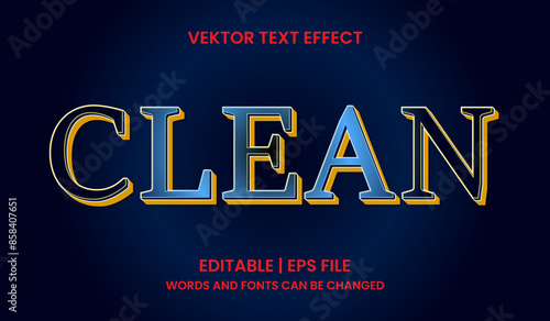 Editable clean effect text