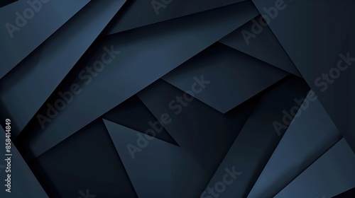 Abstract Geometric Design in Dark Blue Hues photo