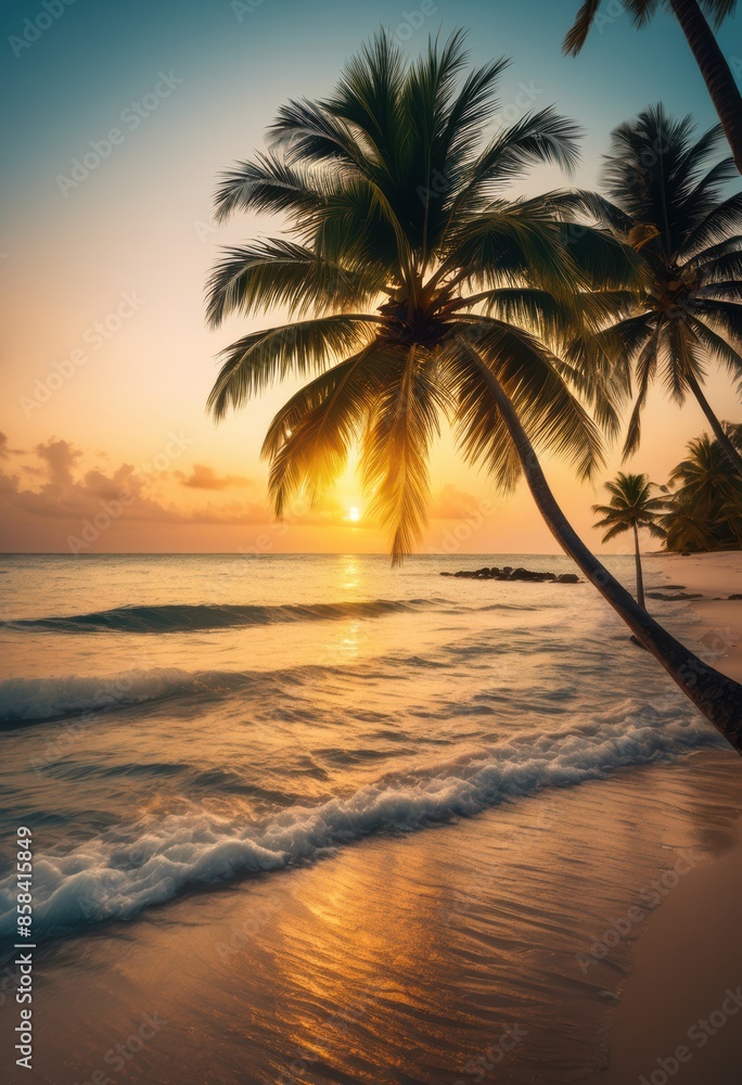 tropical beach lush palm trees clear blue water, paradise, vacation, scenic, sunny, coastline, shore, exotic, nature, sea, landscape, travels, destination tropical beach lush palm trees clear blue water, paradise, vacation, scenic, sunny, coastline, shore, exotic, nature, sea, landscape, travels, destination