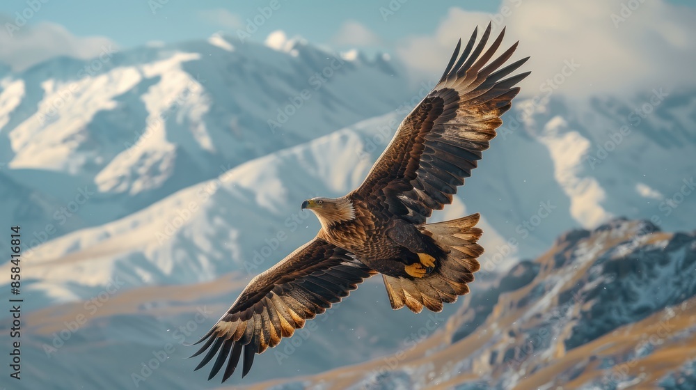An eagle soared high above the mountain. An eagle soared high above the mountain.