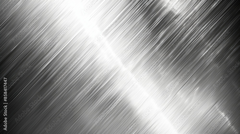 Close-up of fine brushed metal surface with diagonal lines and light reflection Close-up of fine brushed metal surface with diagonal lines and light reflection