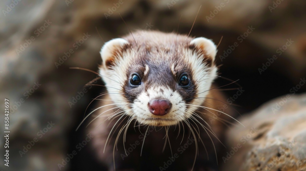 Close-up Portrait of a Curious Ferret Close-up Portrait of a Curious Ferret