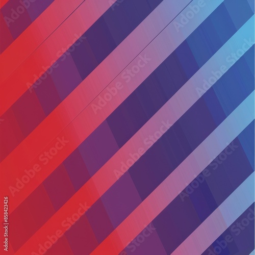 Dynamic diagonal stripes with blue to red gradient transition flat design, front view, modern art theme, animation, vivid Job ID: ec534a54-6e14-4852-b4e0-b0a6e32b70d7