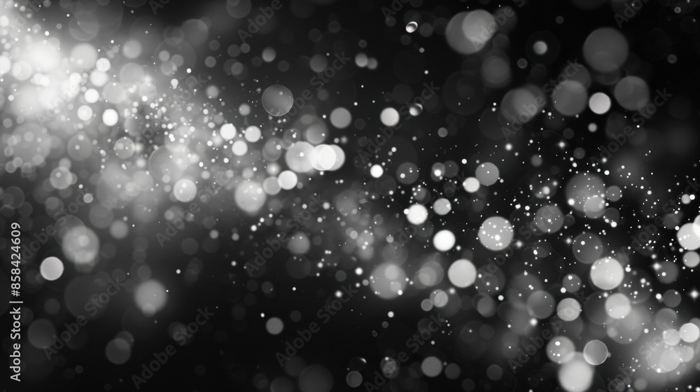 Bright bokeh lights, white and silver Bright bokeh lights, white and silver