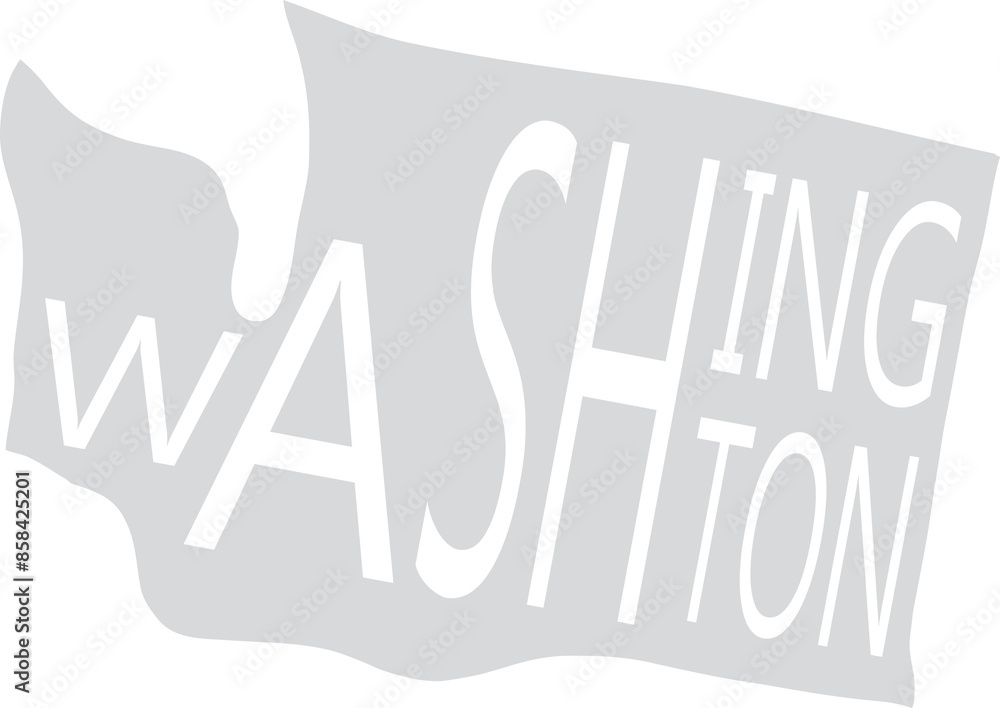 solid drawing of washington state map. solid drawing of washington state map.