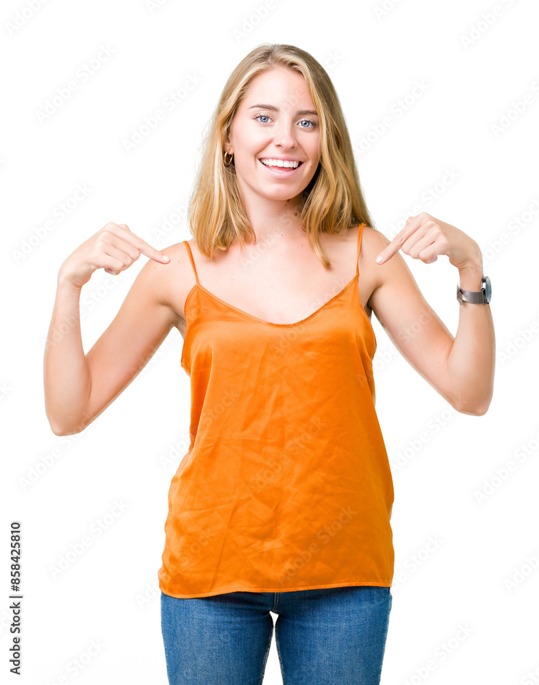 Beautiful young woman wearing orange shirt over isolated background looking confident with smile on face, pointing oneself with fingers proud and happy. Beautiful young woman wearing orange shirt over isolated background looking confident with smile on face, pointing oneself with fingers proud and happy.