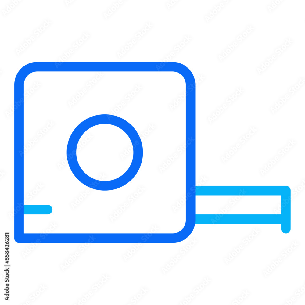 Measuring tape line duotone icon vector for mobile app, website, logo and presentation design. Measuring tape line duotone icon vector for mobile app, website, logo and presentation design.