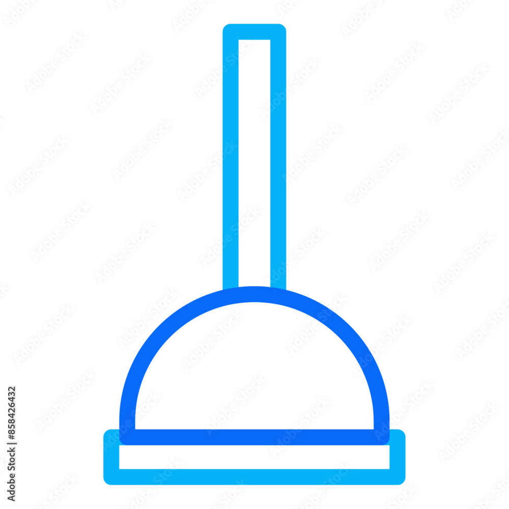 Plunger line duotone icon vector for mobile app, website, logo and presentation design. Plunger line duotone icon vector for mobile app, website, logo and presentation design.
