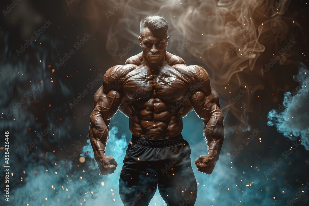 Bodybuilders Front Lat Spread in Smoke Bodybuilders Front Lat Spread in Smoke