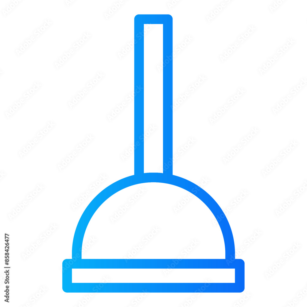 Plunger line gradient icon vector for mobile app, website, logo and presentation design. Plunger line gradient icon vector for mobile app, website, logo and presentation design.