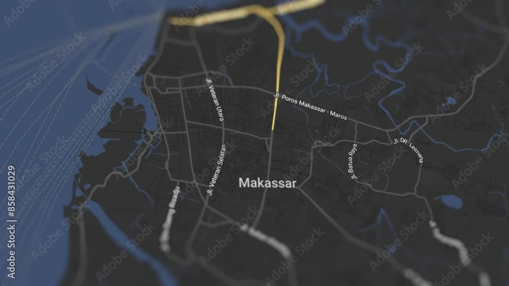 Makassar Map Indonesia, Slider Shot Makassar Map Indonesia, Slider Shot