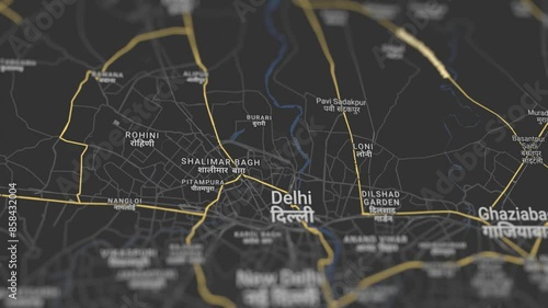 Delhi Map India, Slider Shot