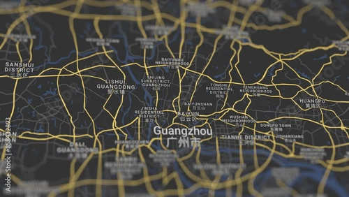 Guangzhou Map China, Slider Shot