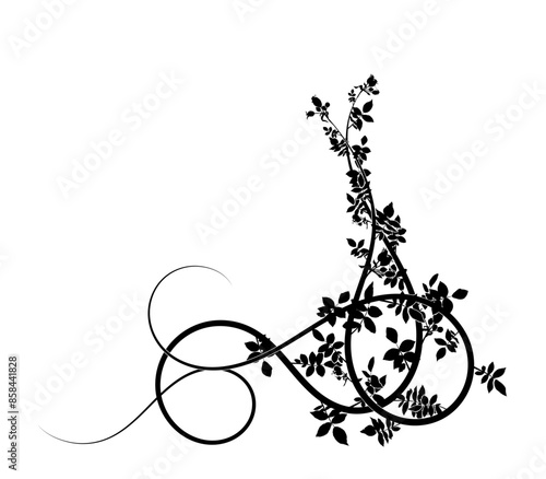 pattern element on the frame weaving corner plant
