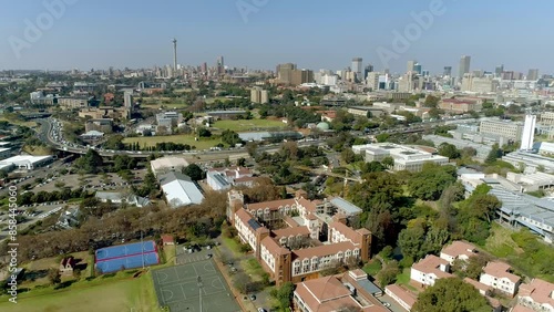 Big wide Drone shot of Johannesburg Gauteng South Africa