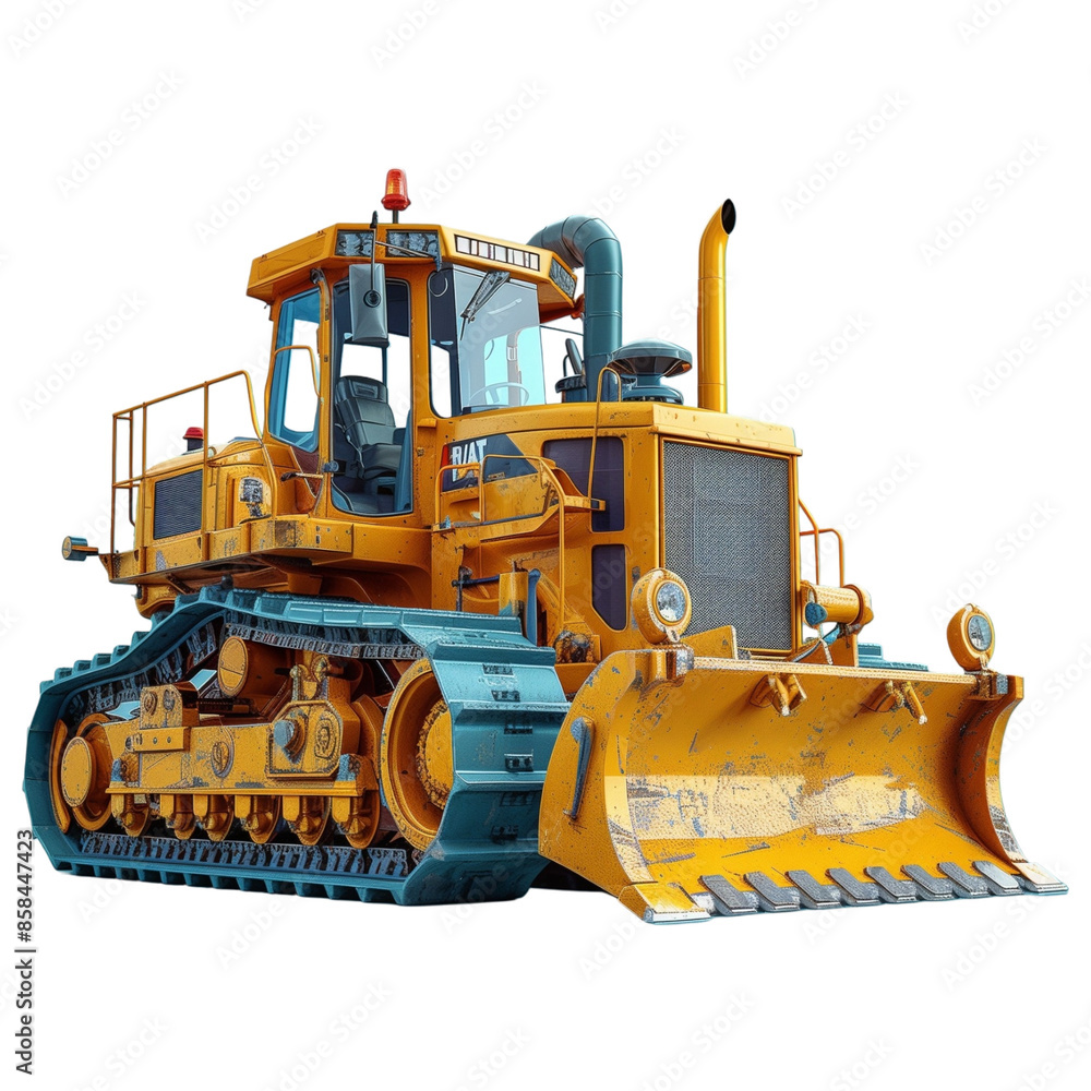 Yellow Bulldozer on Transparent Background
Yellow Bulldozer on Transparent Background