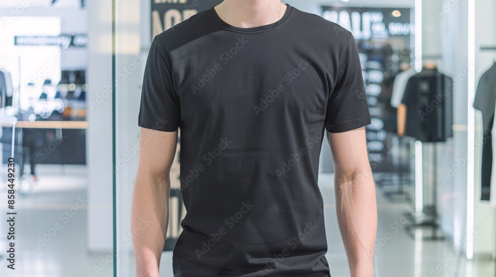 Young Model Shirt Mockup, man wearing black t-shirt in front of Department store display window, Shirt Mockup Template on hipster adult for design print, Male guy wearing casual t-shirt Young Model Shirt Mockup, man wearing black t-shirt in front of Department store display window, Shirt Mockup Template on hipster adult for design print, Male guy wearing casual t-shirt
