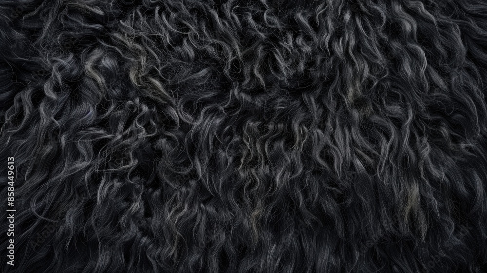 Seamless black sheep fur texture pattern background Seamless black sheep fur texture pattern background