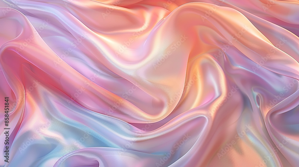 Holographic violet light background material with soft folds waves surface generative ai image Holographic violet light background material with soft folds waves surface generative ai image