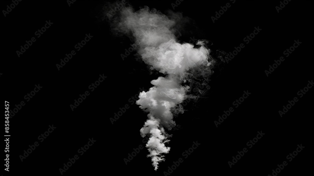 Seamless loop of steam rising against black background Seamless loop of steam rising against black background