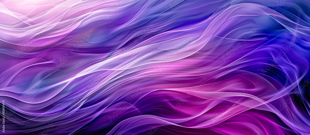 Abstract background with purple and blue waves flowing in the wind, creating a sense of movement and energy Abstract background with purple and blue waves flowing in the wind, creating a sense of movement and energy