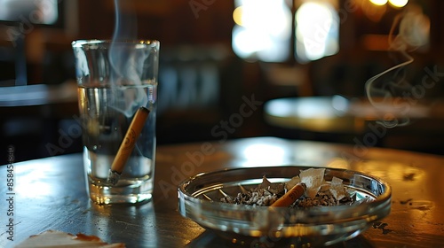 ashtray in saloon 
