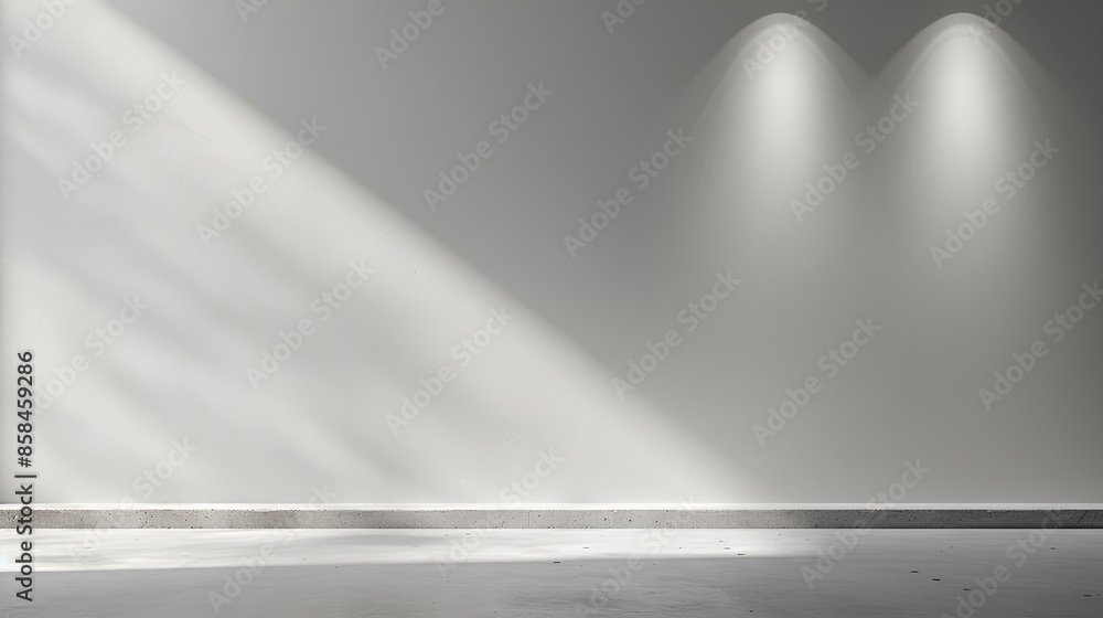 Obraz premium A light gray background illuminated with soft, diffused lighting, creating a gentle and even illumination across the surface.