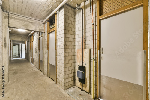 Unfinished corridor with multiple doors at Heringastate photo