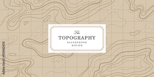 vintage Topographic map texture, contour lines vector background. elevation map with contour lines.  Topographic map with contour lines. Geographic terrain