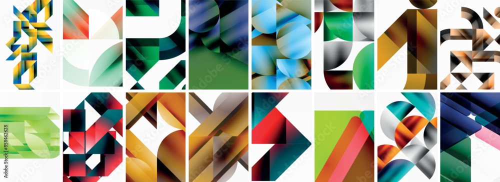 Set of abstract minimal geometric backgrounds with lines, circles and triangles. Vector Illustration For Wallpaper, Banner, Background, Card, Book Illustration, landing page Set of abstract minimal geometric backgrounds with lines, circles and triangles. Vector Illustration For Wallpaper, Banner, Background, Card, Book Illustration, landing page