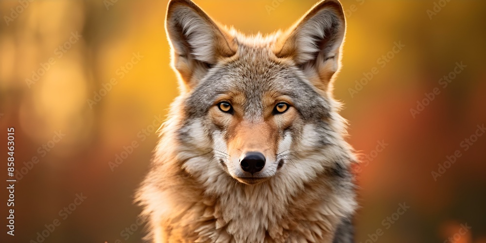 Portrait of a coyote Canis lupus a detailed depiction of the animal. Concept Realistic Wildlife Art, Animal Portraiture, Detailed Illustration Portrait of a coyote Canis lupus a detailed depiction of the animal. Concept Realistic Wildlife Art, Animal Portraiture, Detailed Illustration