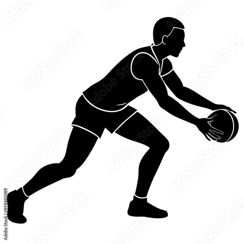 basketball player silhouette vector