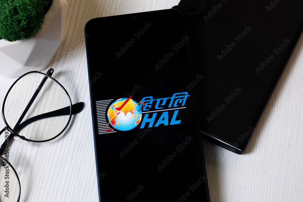 New York, USA - 1 June 2024: Hindustan Aeronautics Limited Logo on ...