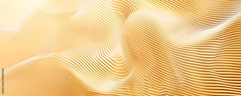 Light gold background with lines, vector illustration. Abstract light wavy pattern. Luxury wallpaper design template for wall decoration in hotel or office interior Light gold background with lines, vector illustration. Abstract light wavy pattern. Luxury wallpaper design template for wall decoration in hotel or office interior