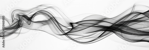 Obraz na płótnie Abstract black fog smoke on white background