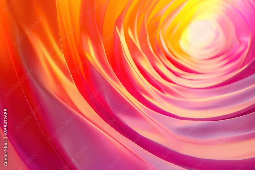 Obraz premium Abstract Background, a 3D scene of light effects with a gradient blend from orange to pink