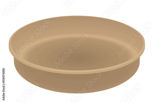 Metal baking pan. vector illustration