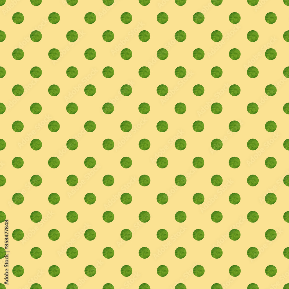 Abstract polka dot seamless pattern. Green watercolor textured dots on yellow background. Colorful dotted pattern. Retro seamless pattern for textiles, wrapping paper, scrapbook, digital background. Abstract polka dot seamless pattern. Green watercolor textured dots on yellow background. Colorful dotted pattern. Retro seamless pattern for textiles, wrapping paper, scrapbook, digital background.