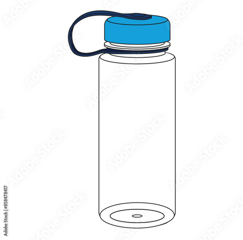 Transparent plastic sports water bottle flask