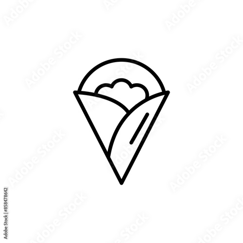French Crepe Icon Perfect for Dessert and Culinary Illustrations