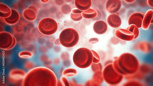 Red blood cells. Medical concept