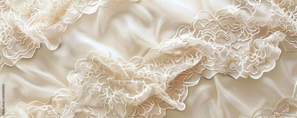 Elegant lace background in a soft ivory with intricate patterns and a delicate, airy texture. The luxurious, refined look adds a touch of sophistication and romance, perfect for high-end or wedding Elegant lace background in a soft ivory with intricate patterns and a delicate, airy texture. The luxurious, refined look adds a touch of sophistication and romance, perfect for high-end or wedding