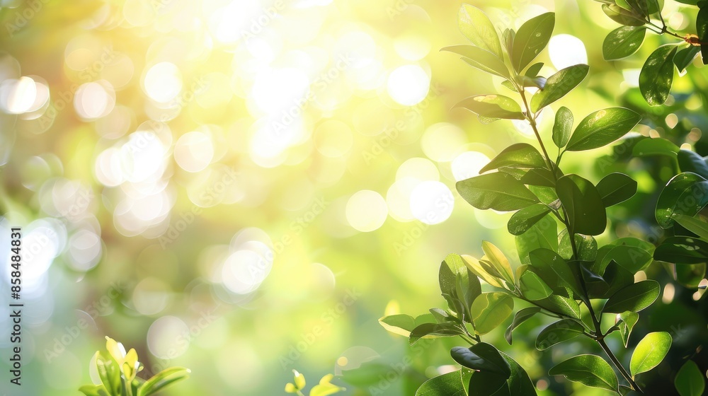 Colorful blurred background with sunlight green foliage and copy space Colorful blurred background with sunlight green foliage and copy space